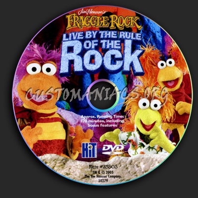 Fraggle Rock Live By The Rule Of The Rock dvd label