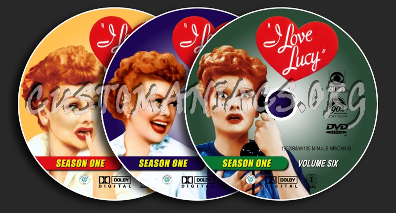 I Love Lucy Season 1 dvd label