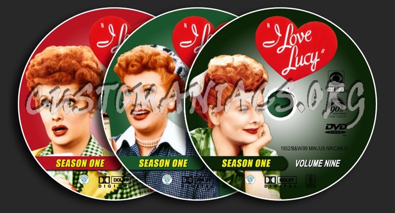 I Love Lucy Season 1 dvd label