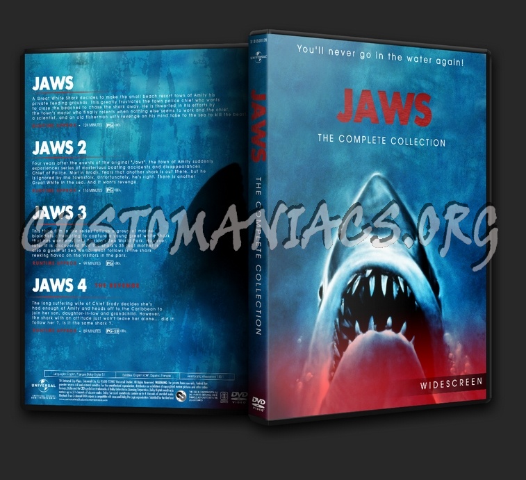 Jaws - Classic dvd cover
