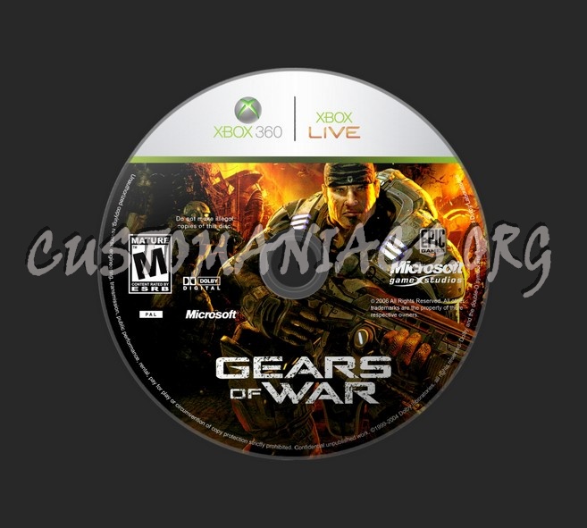 Gears Of War dvd label