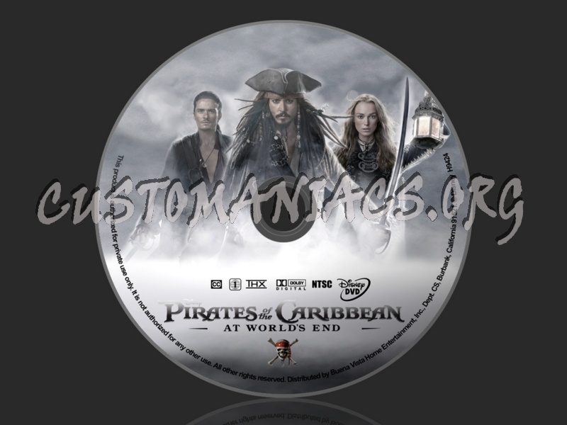 Pirates of the Caribbean At World's End dvd label