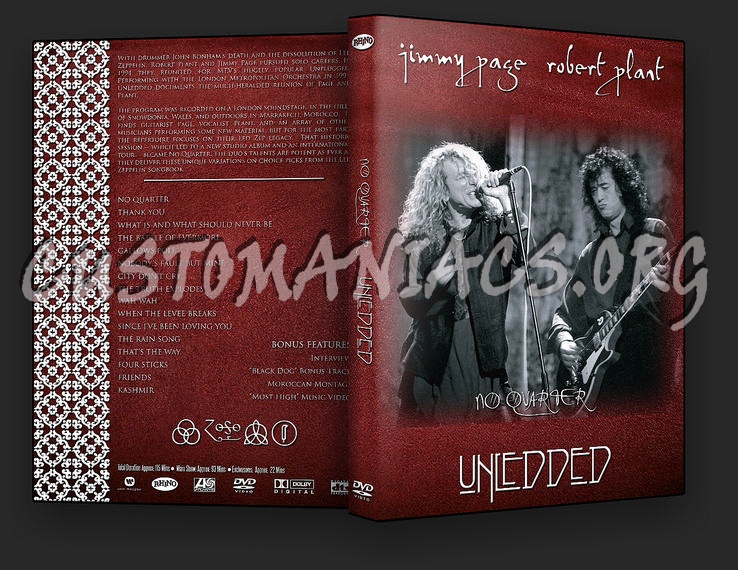tempel Distributie weten Jimmy Page Robert Plant Unledded dvd cover - DVD Covers & Labels by  Customaniacs, id: 13951 free download highres dvd cover