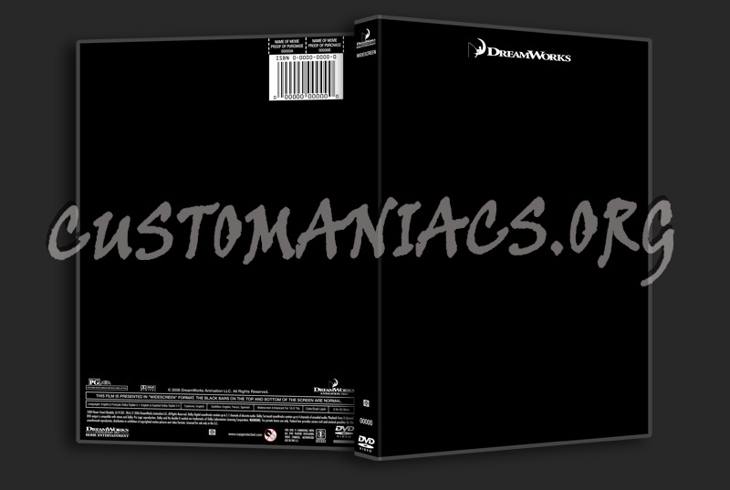 Dreamworks Animation Template dvd label