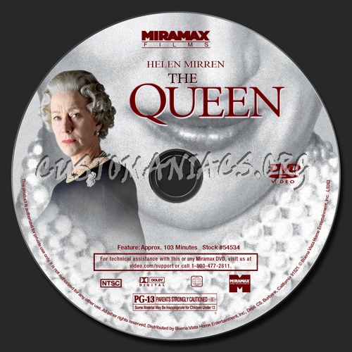The Queen dvd label