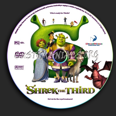 Shrek 3 dvd label