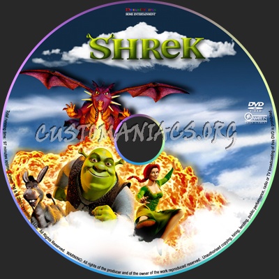 Shrek dvd label