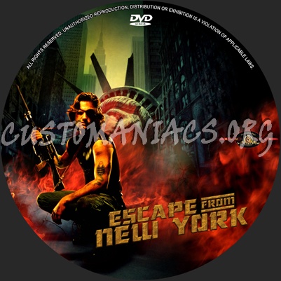 Escape From New York dvd label