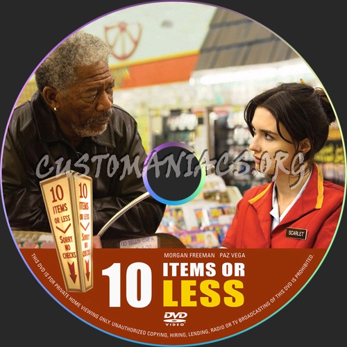 10 Items Or Less dvd label