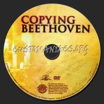 Copying Beethoven dvd label