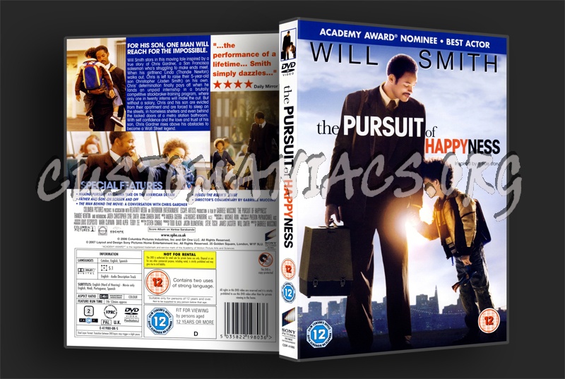 The Pursuit Of Happyness dvd cover