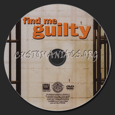 Find Me Guilty dvd label