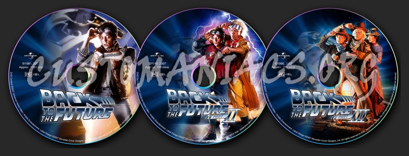 Back to the Future Trilogy dvd label