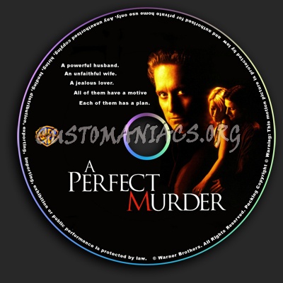 A Perfect Murder dvd label