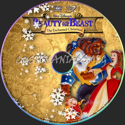 Beauty and the Beast The Enchanted Christmas dvd label