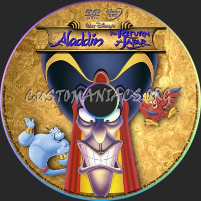 Aladdin and the Return of Jafar dvd label