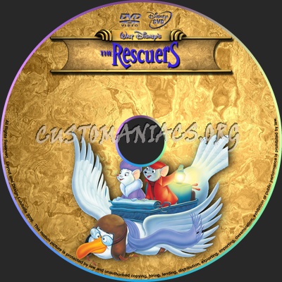 The Rescuers dvd label