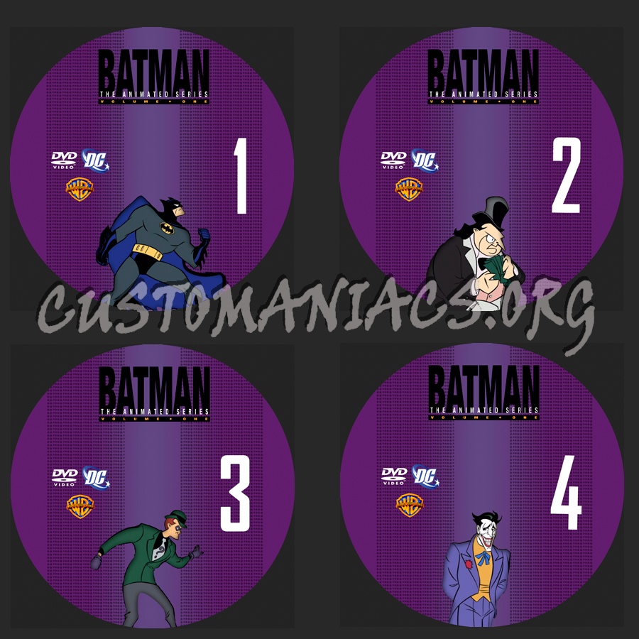 Batman The Animated Series dvd label
