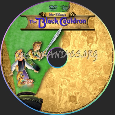 The black cauldron dvd label