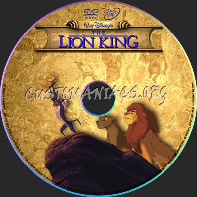 The Lion King dvd label