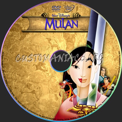 Mulan dvd label