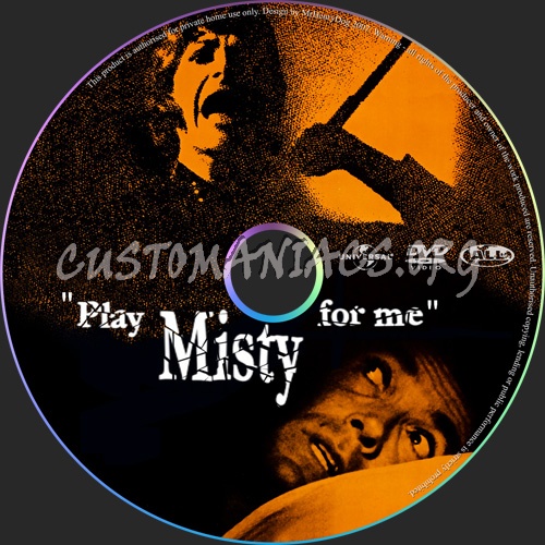 Play Misty For Me dvd label