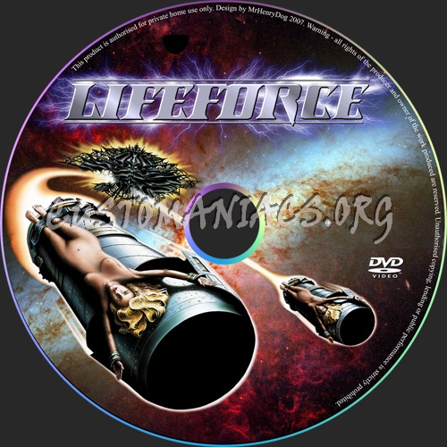 LifeForce dvd label