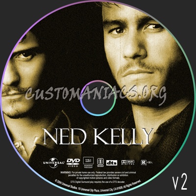 Ned Kelly dvd label