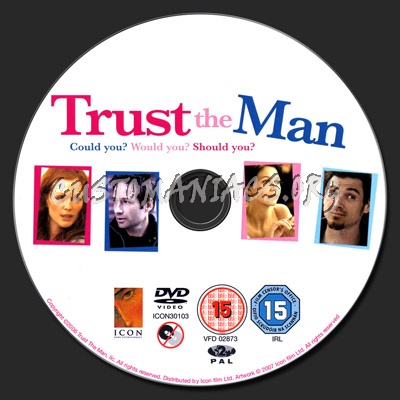 Trust The Man dvd label