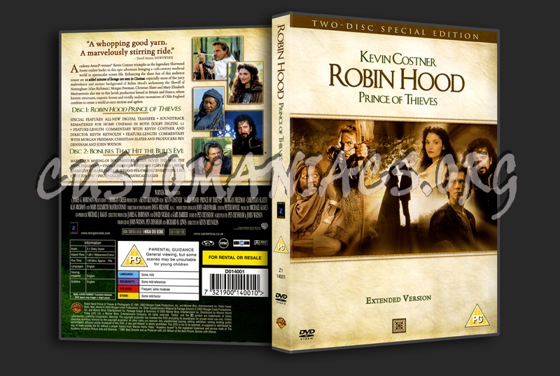 Robin Hood Prince Of Thieves dvd cover