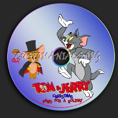 Tom en Jerry Christmas Paws for a Holiday dvd label