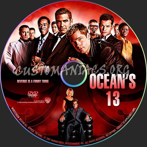 Ocean's 13 dvd label