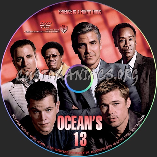 Ocean's 13 dvd label