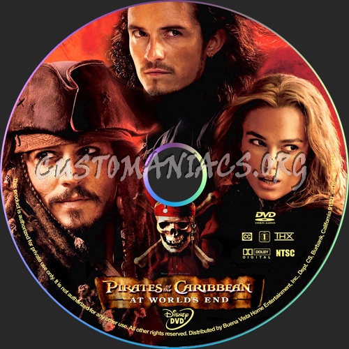Pirates of the Caribbean At World's End dvd label