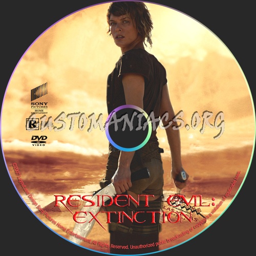 Resident Evil Extinction dvd label