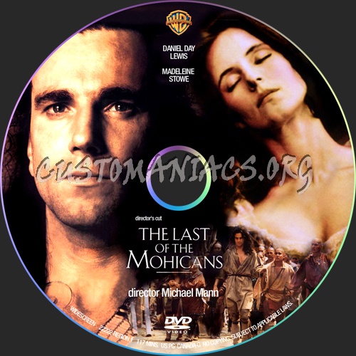 The last of the Mohicans dvd label