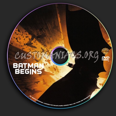 Batman Begins dvd label