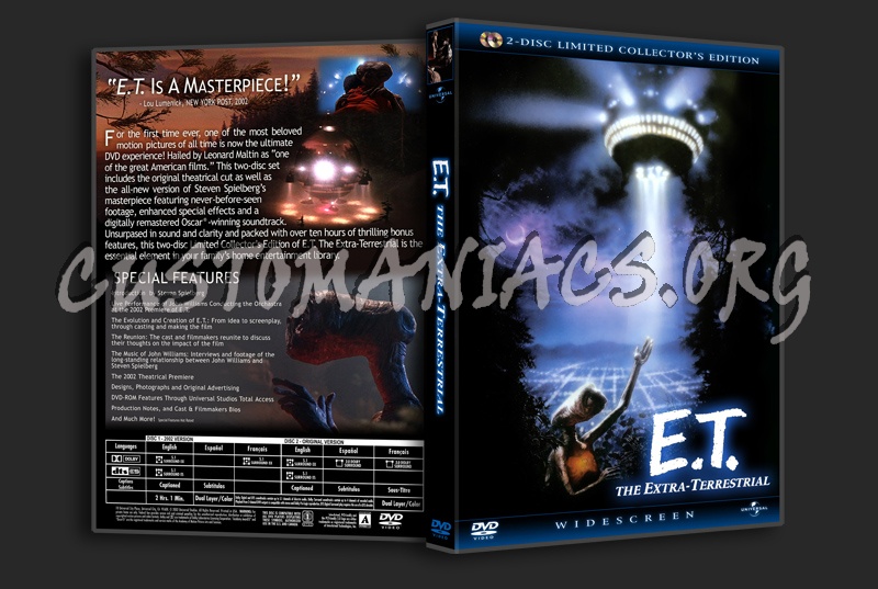 E.T. / ETET / The Extra Terrestrial dvd cover