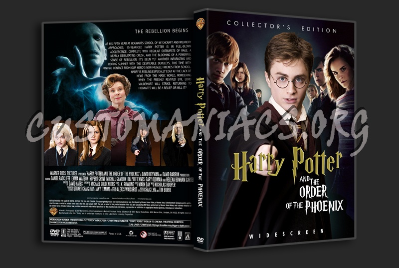Harry Potter And the Order Of The Phoenix dvd cover
