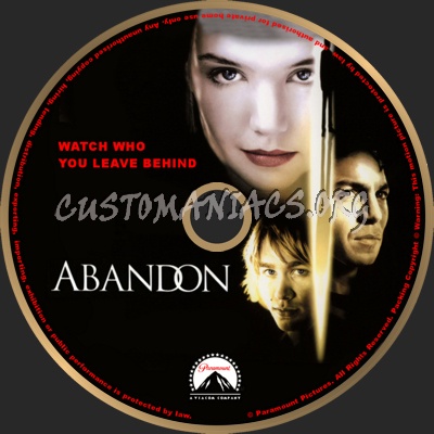 Abandon dvd label