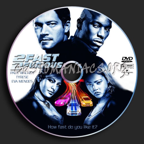 2 Fast 2 Furious dvd label