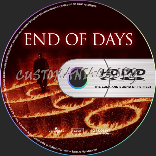 End of Days dvd label