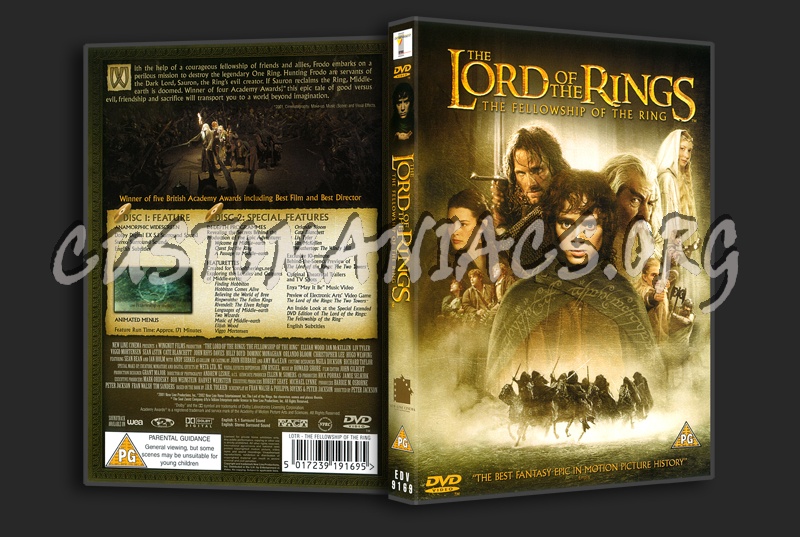 The Lord of the Rings - Fellowship of the Ring dvd cover