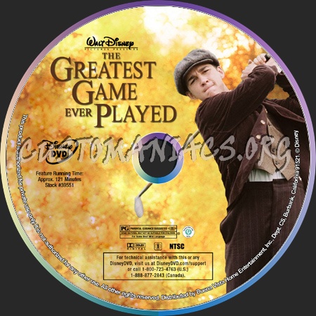 The Greatest Game Ever Played dvd label
