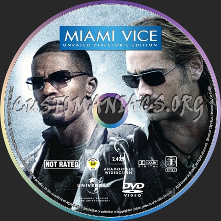 Miami Vice dvd label