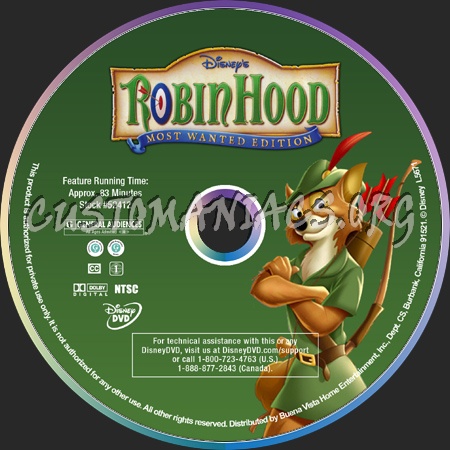 Robin Hood dvd label