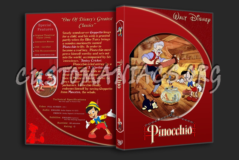 Pinocchio dvd cover