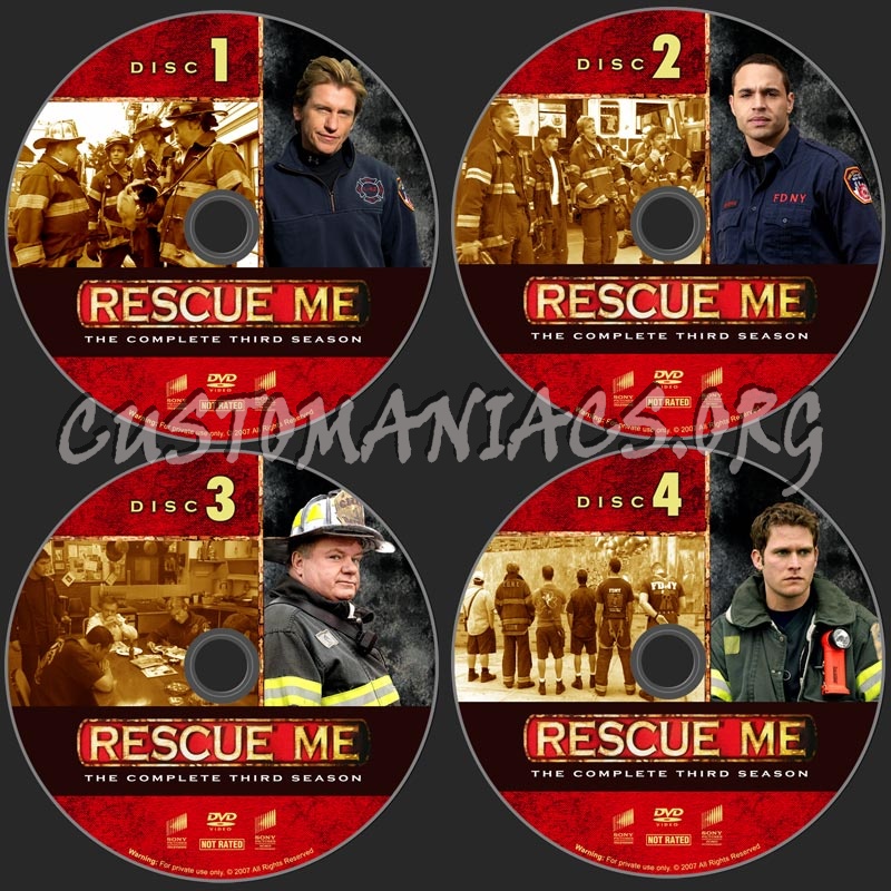 Rescue Me Season 3 dvd label