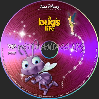 A Bug's Life dvd label