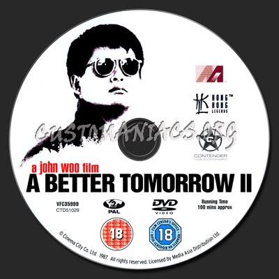 A Better Tomorrow II dvd label